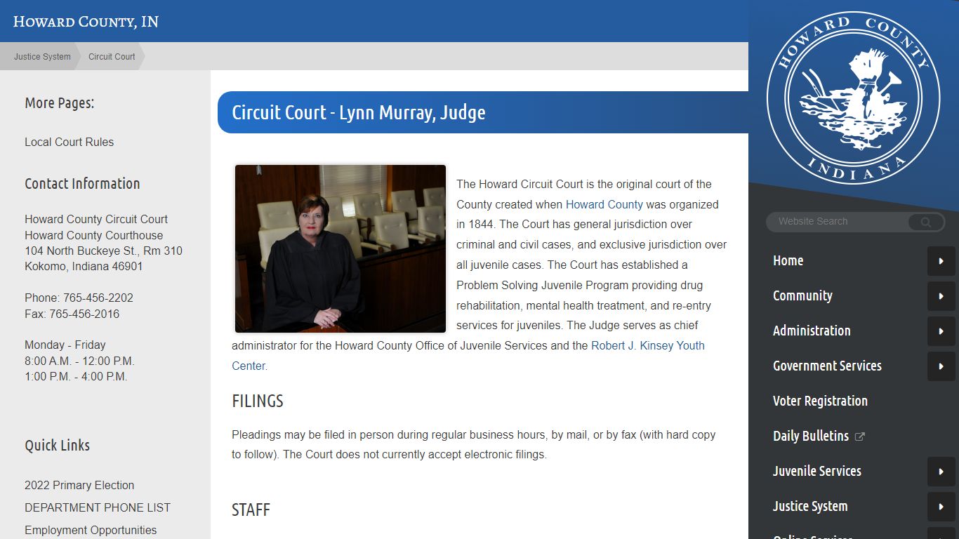 Circuit Court - Howard County, Indiana